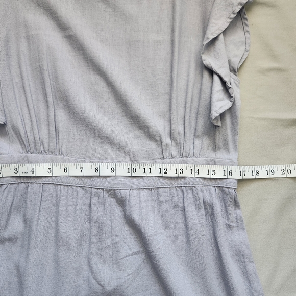 CYNTHIA ROWLEY Linen Viscose Blend Butterfly Sleeve Tiered Maxi Dress - Picture 11 of 12